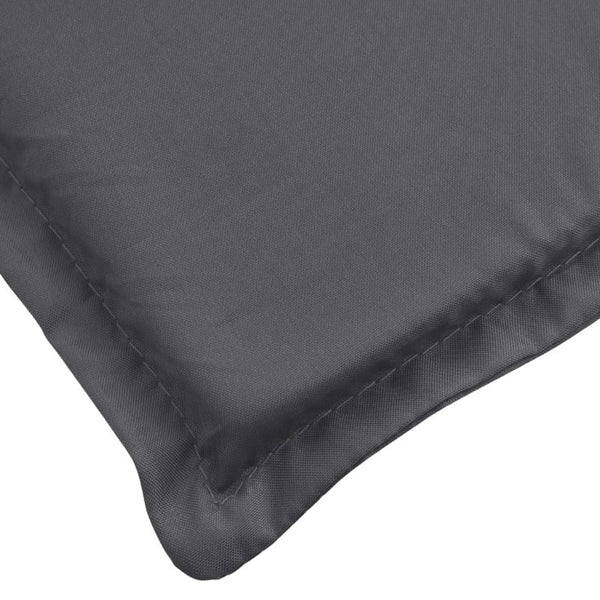 Sun Lounger Cushion Anthracite 186X58x3cm Oxford Fabric