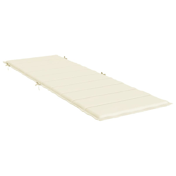 Sun Lounger Cushion Cream 186X58x3cm Oxford Fabric Loungers