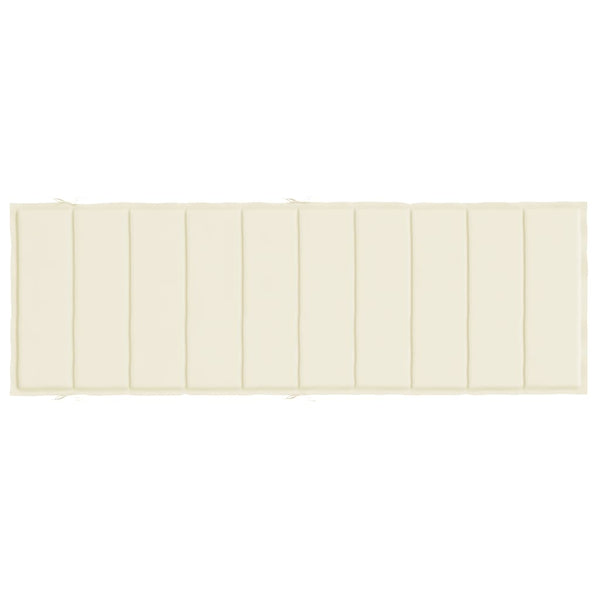 Sun Lounger Cushion Cream 186X58x3cm Oxford Fabric Loungers