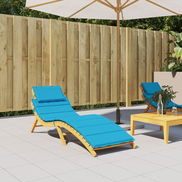 Sun Lounger Cushion Blue 186X58x3cm Oxford Fabric Loungers