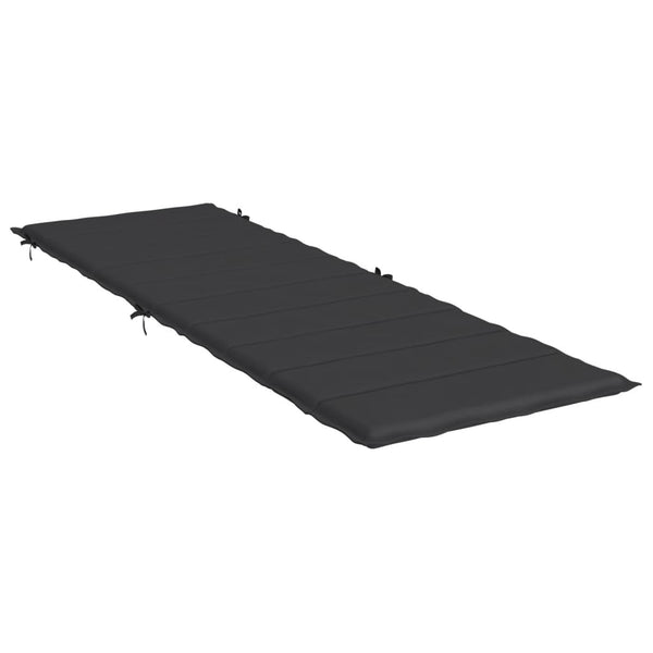 Sun Lounger Cushion Black 186X58x3cm Oxford Fabric Loungers