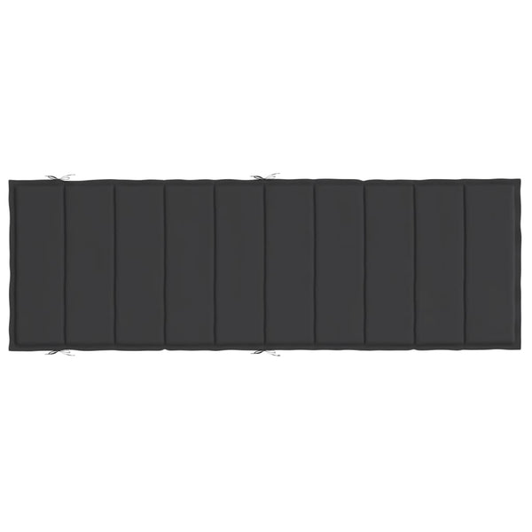 Sun Lounger Cushion Black 186X58x3cm Oxford Fabric Loungers