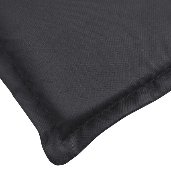 Sun Lounger Cushion Black 186X58x3cm Oxford Fabric Loungers