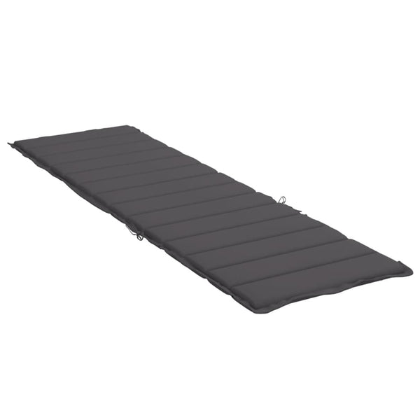 Sun Lounger Cushion Anthracite 200X50x3cm Oxford Fabric Loungers