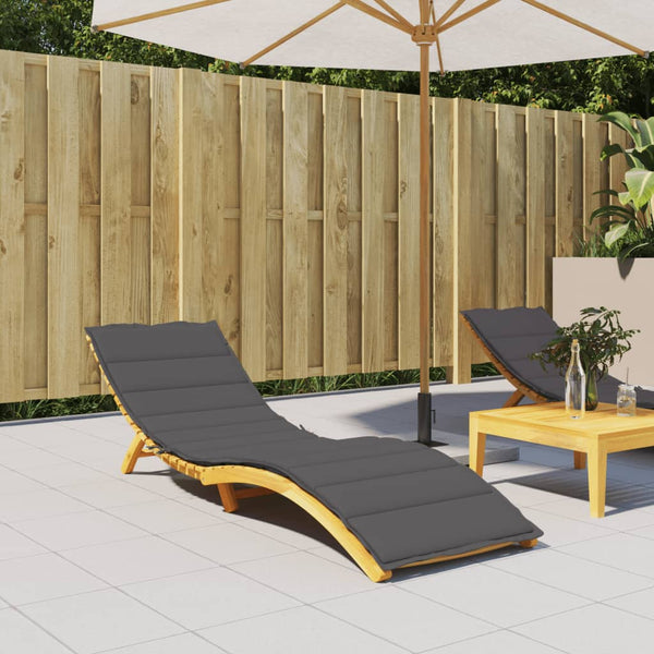 Sun Lounger Cushion Anthracite 200X50x3cm Oxford Fabric Loungers