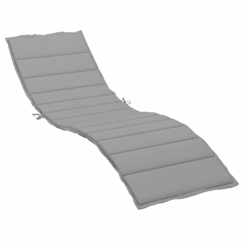 Sun Lounger Cushion Grey 200X50x3cm Oxford Fabric Loungers