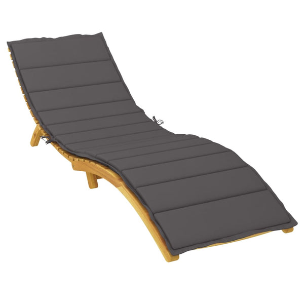 Sun Lounger Cushion Anthracite 200X60x3cm Oxford Fabric Loungers