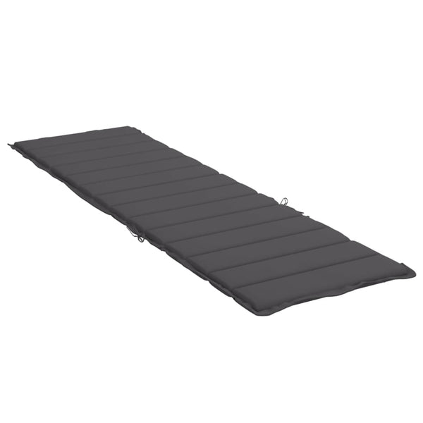 Sun Lounger Cushion Anthracite 200X60x3cm Oxford Fabric Loungers