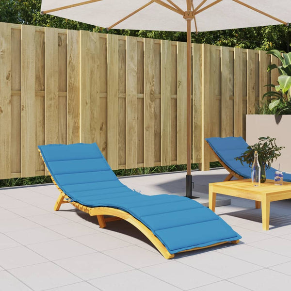 Sun Lounger Cushion Blue 200X60x3cm Oxford Fabric Loungers