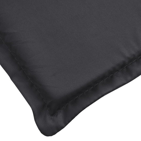 Sun Lounger Cushion Black 200X60x3cm Oxford Fabric Loungers