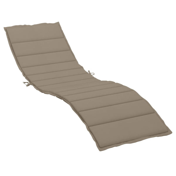 Sun Lounger Cushion Taupe 200X60x3cm Oxford Fabric Loungers