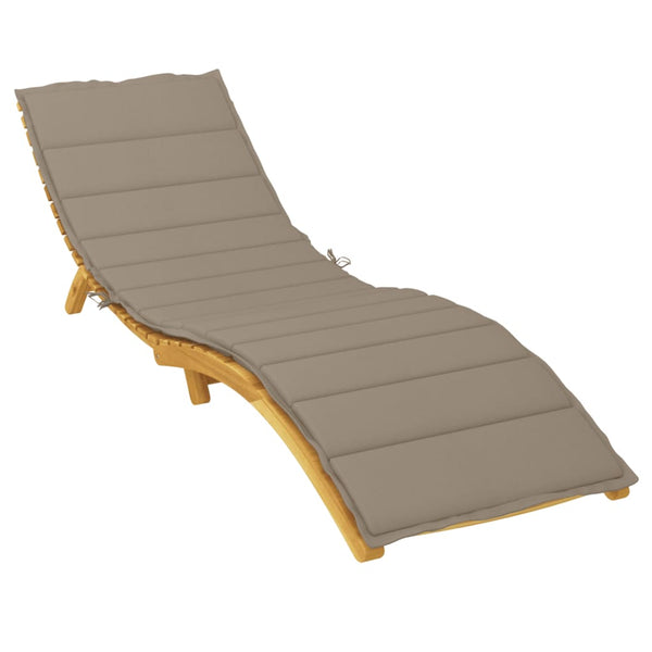 Sun Lounger Cushion Taupe 200X60x3cm Oxford Fabric Loungers