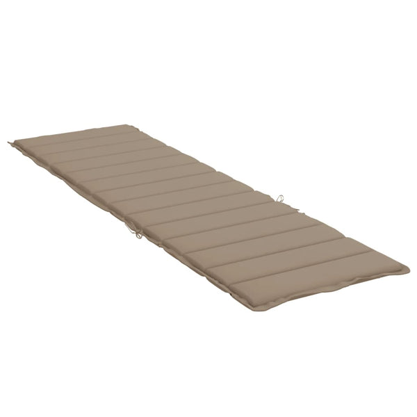Sun Lounger Cushion Taupe 200X60x3cm Oxford Fabric Loungers