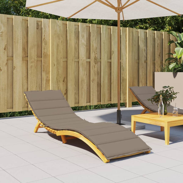Sun Lounger Cushion Taupe 200X60x3cm Oxford Fabric Loungers