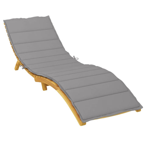 Sun Lounger Cushion Grey 200X70x3cm Oxford Fabric Loungers