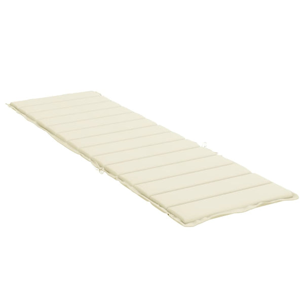 Sun Lounger Cushion Cream 200X70x3cm Oxford Fabric Loungers