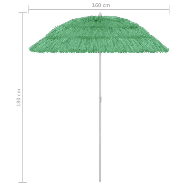 Hawaii Beach Umbrella Green 180 Cm Beach Umbrellas