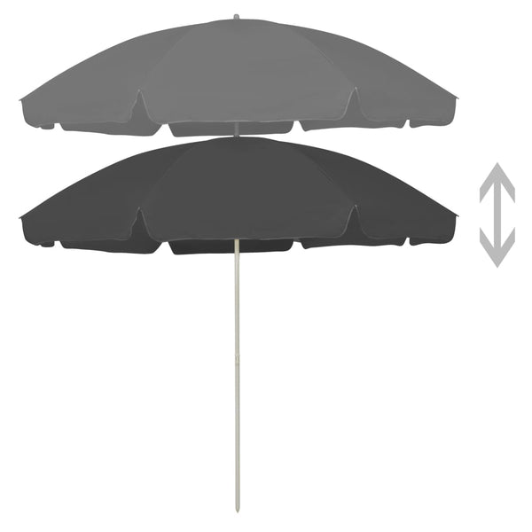 Beach Umbrella Anthracite 300 Cm Beach Umbrellas