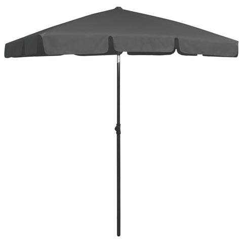 Beach Umbrella Anthracite 180X120 Cm Patio Umbrellas