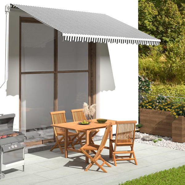 Replacement Fabric For Awning Anthracite And White 3.5X2.5 M Awning & Canopy Parts
