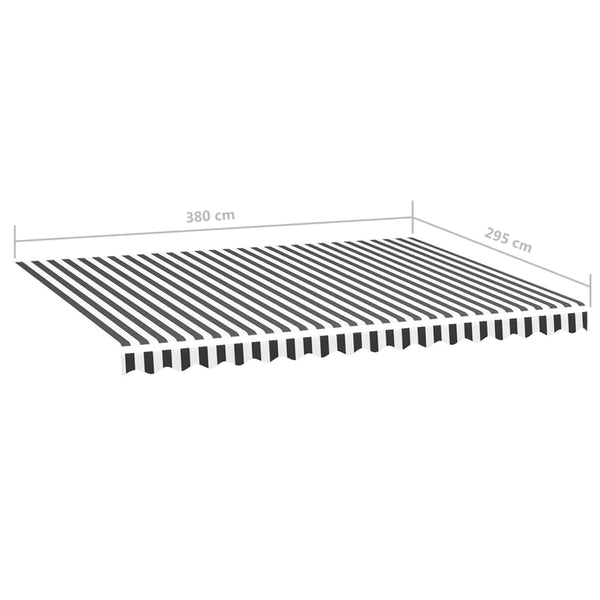 Vidaxl Replacement Fabric For Awning Anthracite And White 4X3 M Awning & Canopy Parts