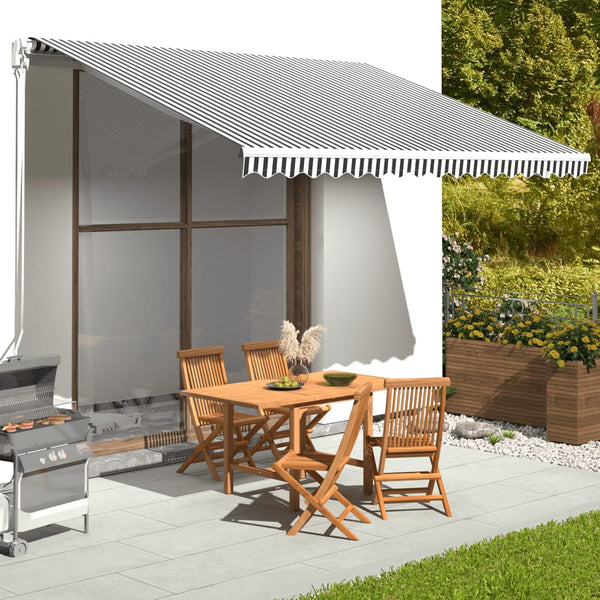 Vidaxl Replacement Fabric For Awning Anthracite And White 4X3 M Awning & Canopy Parts