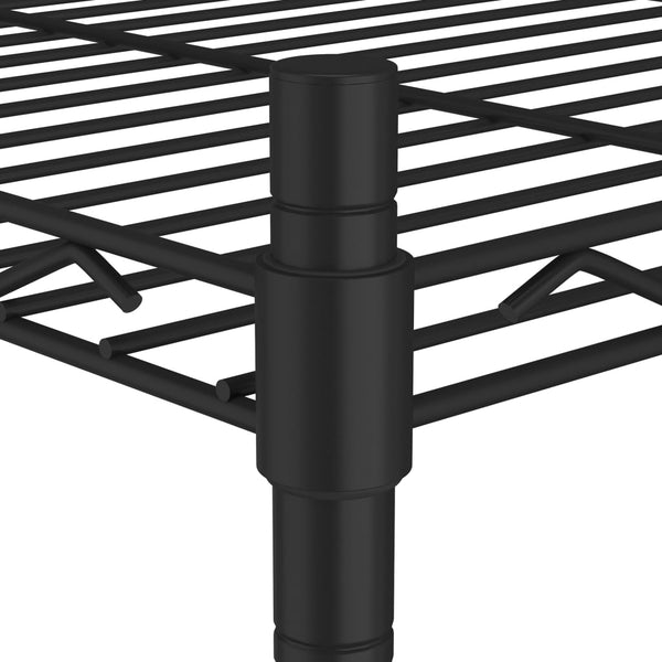Vidaxl 3 Tier Storage Rack With Wheels 60X35x81 Cm Black 150 Kg Kitchen Carts