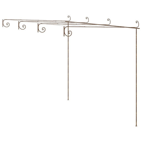 Garden Pergola Antique Brown 4X3x2.5 M Iron Garden Arches