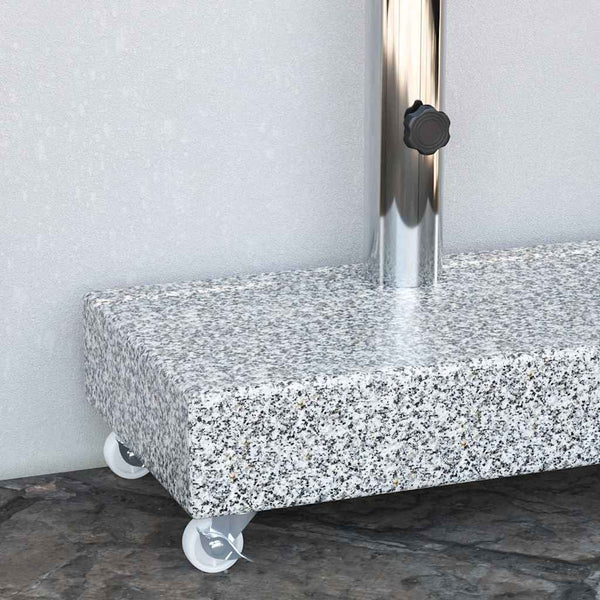 Vidaxl Umbrella Base Light Grey 45X25x8.3 Cm Granite Patio Umbrellas