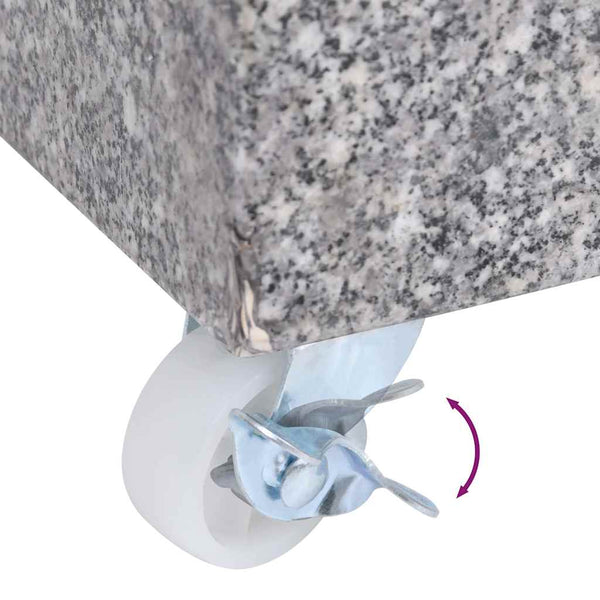 Vidaxl Umbrella Base Light Grey 45X25x8.3 Cm Granite Patio Umbrellas