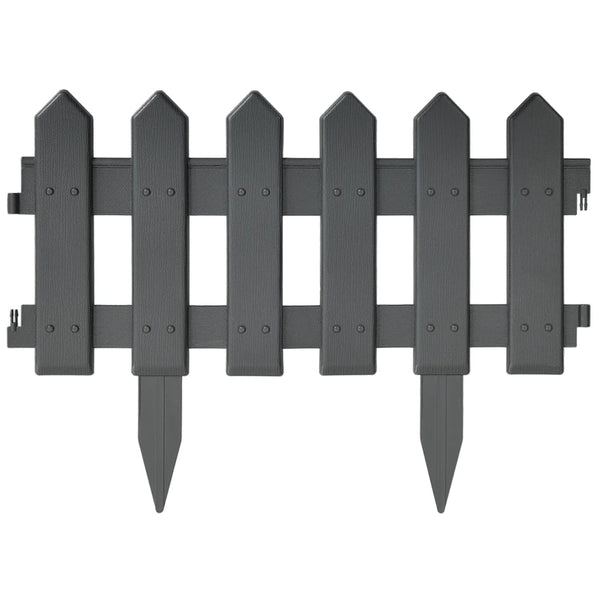 Lawn Edgings 25 Pcs Anthracite 10 M Pp Garden Edging & Borders