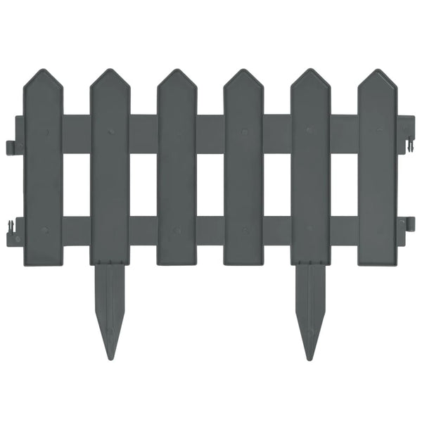 Lawn Edgings 25 Pcs Anthracite 10 M Pp Garden Edging & Borders