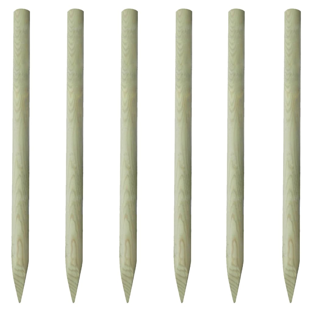 Fence Posts 6 Pcs Wood 150 Cm Fence Panels