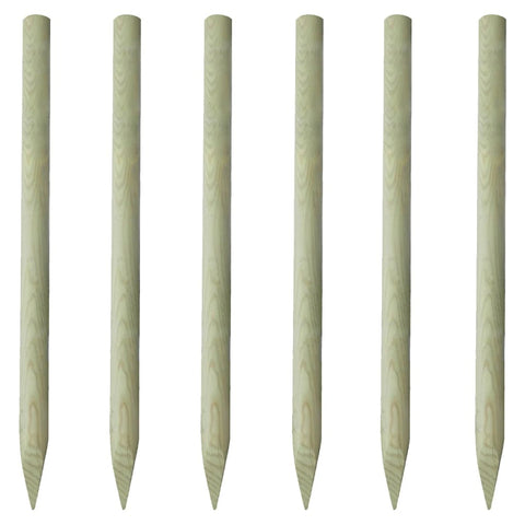 Fence Posts 6 Pcs Wood 150 Cm Fence Panels