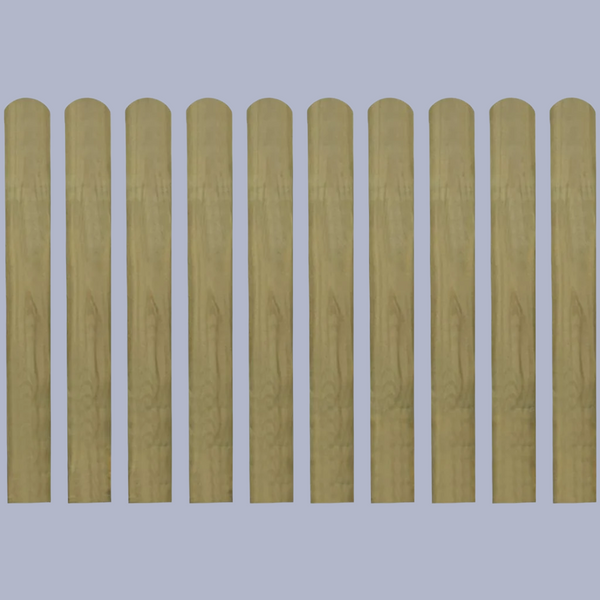 Impregnated Fence Slats 10 Pcs Wood 120 Cm Fence Panels