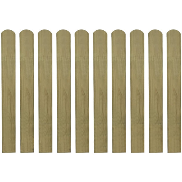 Impregnated Fence Slats 10 Pcs Wood 80 Cm Fence Panels