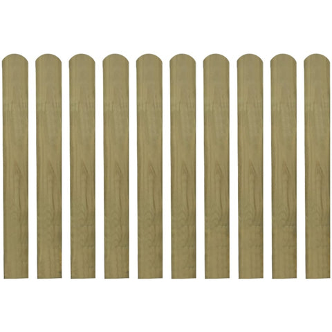 Impregnated Fence Slats 10 Pcs Wood 80 Cm Fence Panels