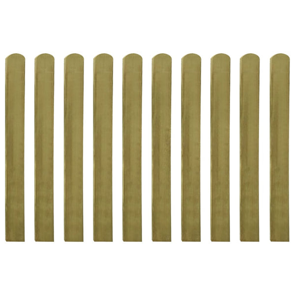 Impregnated Fence Slats 10 Pcs Wood 100 Cm Fence Panels