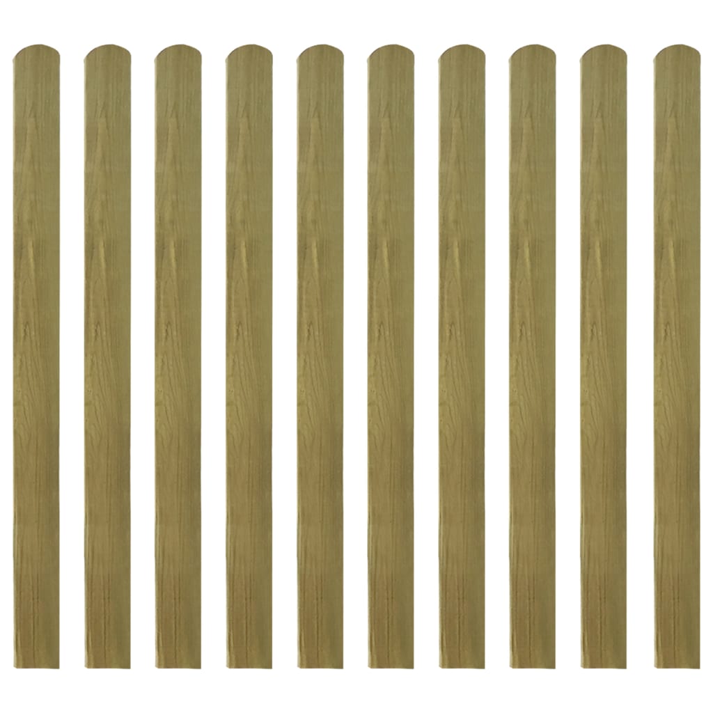 Impregnated Fence Slats 10 Pcs Wood 120 Cm Fence Panels