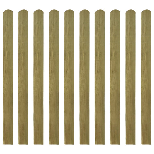 Impregnated Fence Slats 10 Pcs Wood 120 Cm Fence Panels