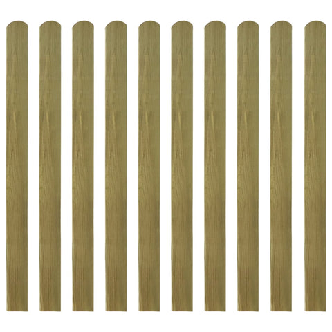 Impregnated Fence Slats 10 Pcs Wood 120 Cm Fence Panels