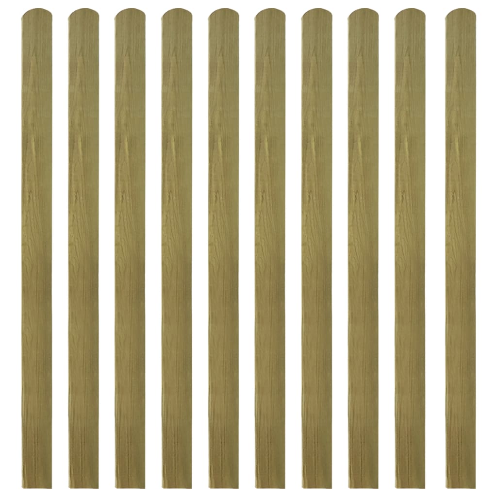 Impregnated Fence Slats 10 Pcs Wood 140 Cm Fence Panels