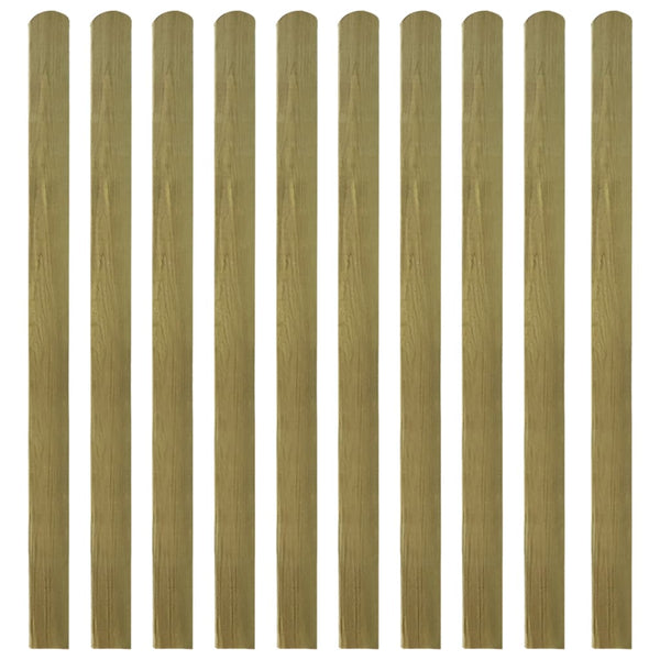 Impregnated Fence Slats 10 Pcs Wood 140 Cm Fence Panels
