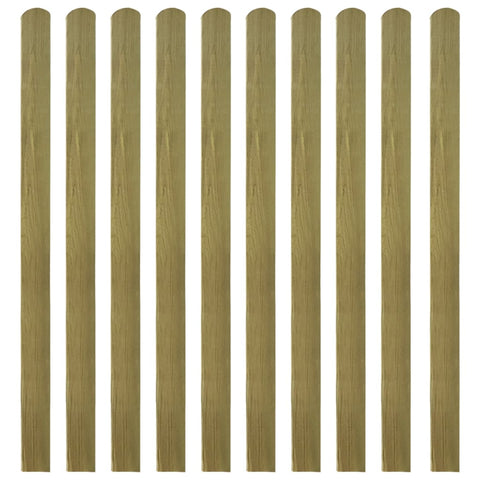 Impregnated Fence Slats 10 Pcs Wood 140 Cm Fence Panels
