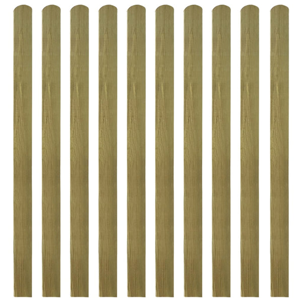 Impregnated Fence Slats 10 Pcs Wood 140 Cm Fence Panels