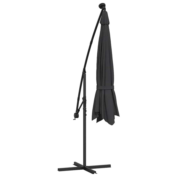 Vidaxl Cantilever Garden Parasol With Led Lights Black 350 Cm Sheds Summerhouses Carports