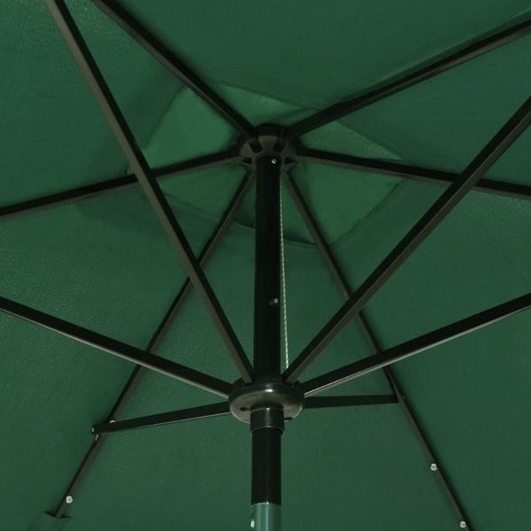Parasol With Leds And Steel Pole Green 2X3 M Patio Umbrellas