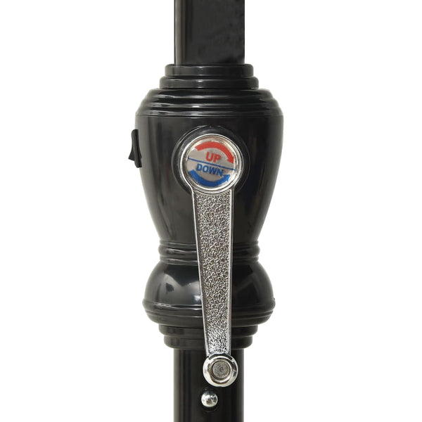 Parasol With Leds And Steel Pole Taupe 2X3 M Patio Umbrellas