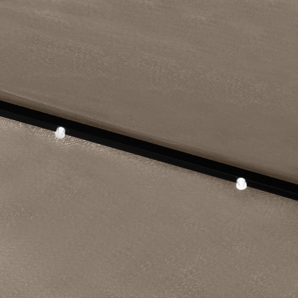 Parasol With Leds And Steel Pole Taupe 2X3 M Patio Umbrellas