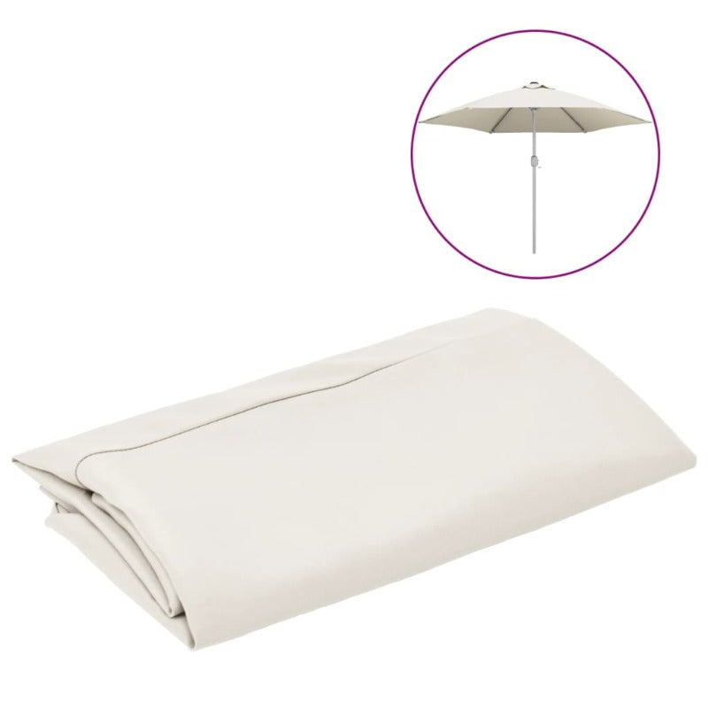Vidaxl Replacement Fabric For Outdoor Parasol Sand White 300 Cm Patio Umbrellas